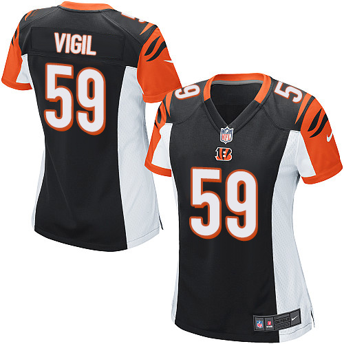 Women's Game Nick Vigil Nike Jersey Black Home - #59 NFL Cincinnati Bengals